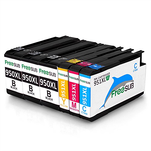 FreeSUB 1 Set+2 Black High Yield Replacement For HP 950XL 951XL Ink Cartridge Compatible With HP Officejet PRO 8600 8600 plus 8610 8620 8630 8640 8660 8615 8625 8100 251dw 276dw