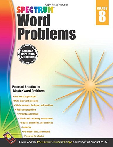 Word Problems, Grade 8 (Spectrum)
