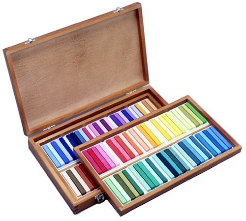 new holbein oil pastel 100 color set wooden box for crafts and