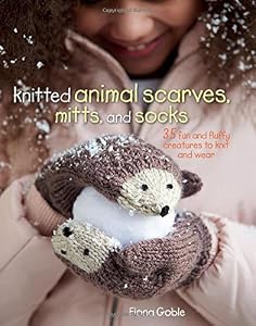 Knitted animal scarves, mitts and socks