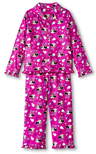 Disney Big Girls' Minnie Mouse MicroFleece 2 Piece Pajama Set
