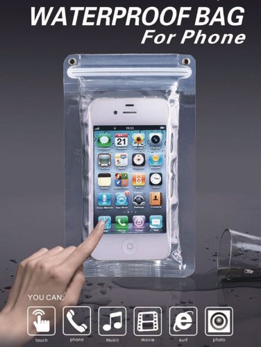 iPhone用+防水ケース(iPhone5%2F4S%2F4対応、タッチパネル操作可能、二重ジッパーでしっかり防水、国際防塵防水規格IP68準拠)