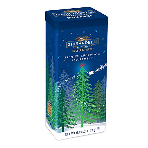 Ghirardelli Assorted Chocolate Squares Celebration Tin, 6.13 Ounce