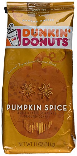 Dunkin Donuts Ground Coffee (Pack of 2) (Pumpkin Spice)11 oz (22 oz Total)