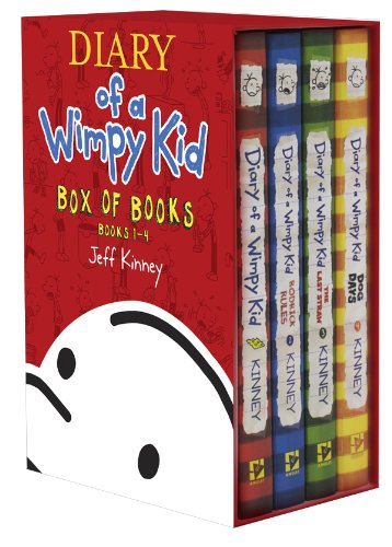 Diary of a Wimpy Kid Box of Books 1-4 by Jeff Kinney