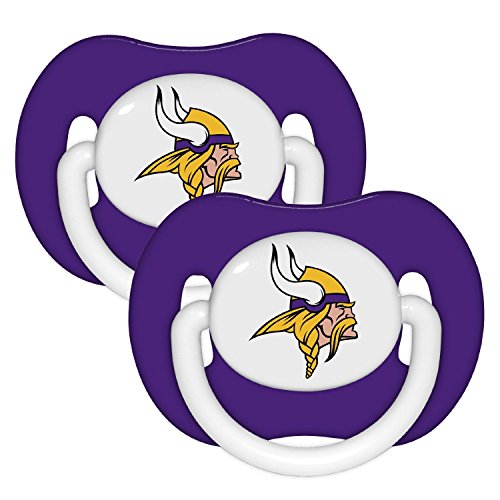 Minnesota Vikings Purple 2-pack Infant Pacifier Set - 2014 NFL Solid Color Baby Pacifiers