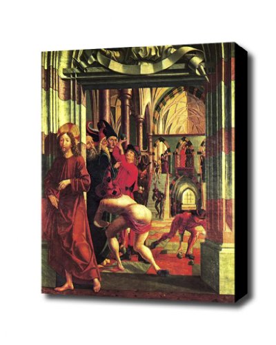 

Stoning of Christ by Pascher Canvas art print 1.5 inch Deep Frame