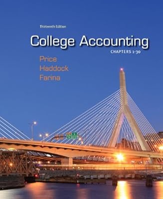 College Accounting, Chapters 1-30, 13th Edition