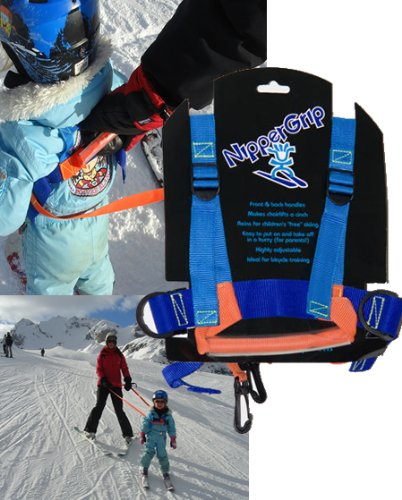 Harnais D'entraînement Au Ski Avec Laisse Amovible Et Sac De Rangement, Gilet D'enseignement De Contrôle De Vitesse Pour Enfants, Bleu