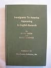 Immigrants to America Appearing in English Records