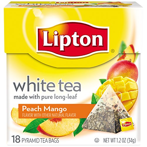 Lipton White Tea Pyramids, Peach Mango 18 ct (Pack of 6)