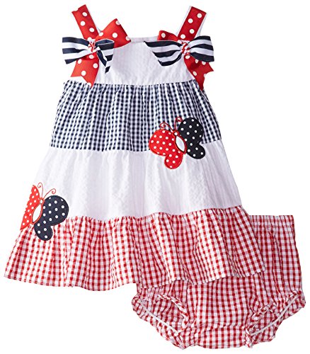 

Rare Editions Baby Baby Girls' Colorblock Seersucker Dress