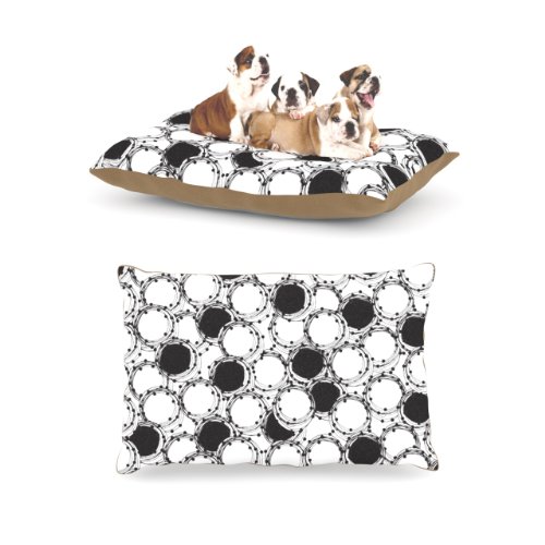 

Kess InHouse Nandita Singh "Beaded Bangles" Black White Dog Bed