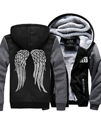 The Walking Dead Daryl Dixon Wing Cashmere Coat Costume Velvet Thicken Jacket