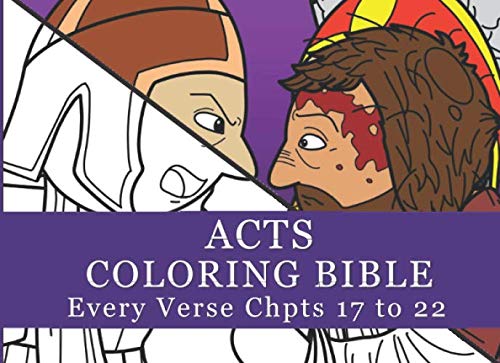 Acts Coloring Bible - Every Verse Chpts 17 to 22 (Mr. Mac Bible - Black-n-white 200-page Paperbacks) by D. Scott McNamara