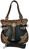 Texcyngoods Concealed Carry Purse Tote LARGE Handbag Turquoise Concho Black