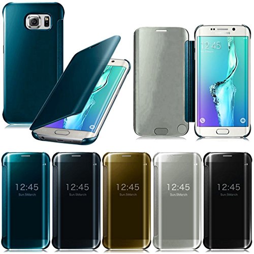 Galaxy S6 Edge Plus Case,DDLBiz Clear View Mirror Flip Smart Case Cover For Samsung Galaxy S6 Edge+Plus
