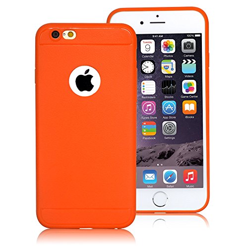 iPhone 6s Plus/6 Plus Case,LoTus[Scratch Resistant ] Jelly Orange Ultra Slim Flexible Soft Rubber TPU Gel Protective Cover perfect fit for iPhone 6 Plus/6s Plus-with Small Gifts-Orange