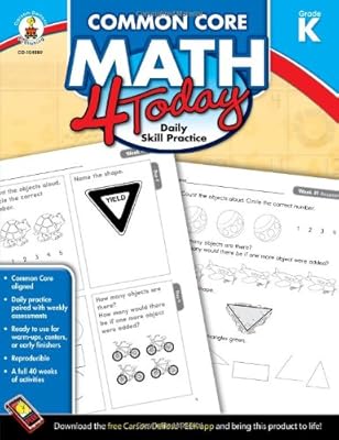 Common Core Math 4 Today, Grade K: Daily Skill Practice
