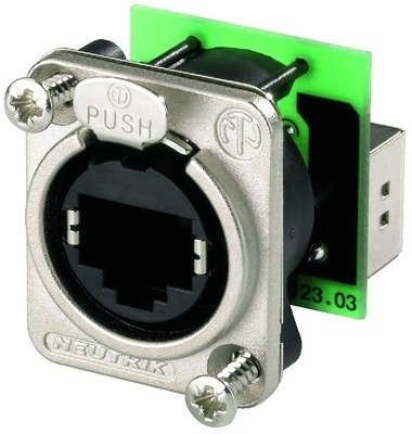 Neutrik NE8FDP Prise RJ45 encastrable avec boitier en D nickelé