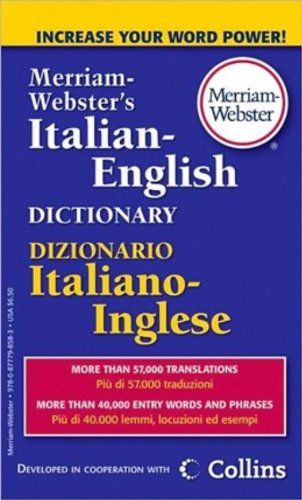 Merriam-Webster's Italian-English Dictionary by Merriam-Webster  (Corporate Author)
