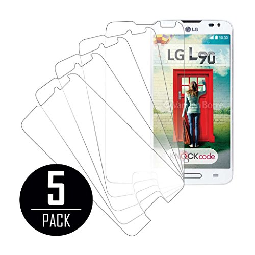 MPERO Collection 5 Pack of Clear Screen Protectors for LG Optimus L90