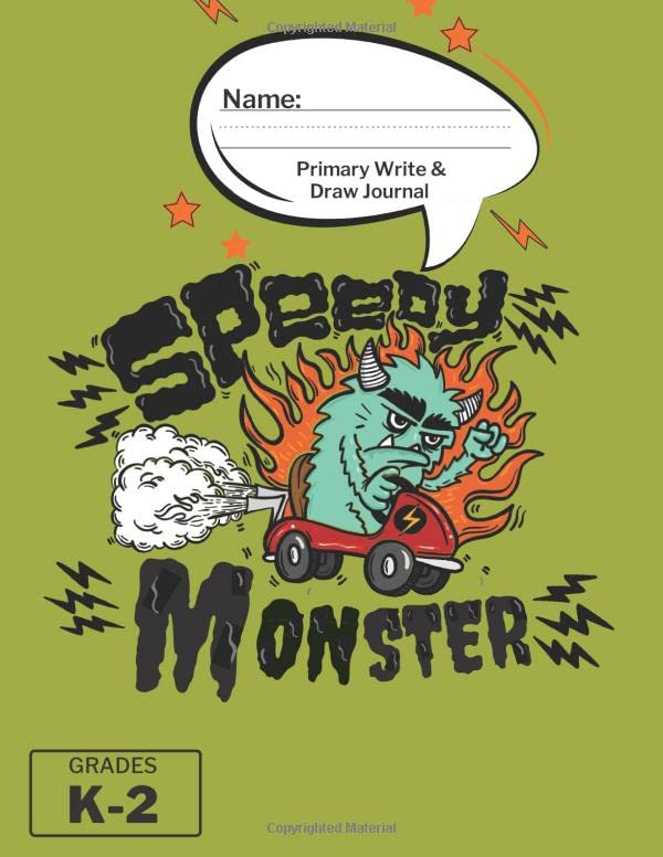 K-2 Writing and Drawing Pad for Kids to Practice Letters: Monster Primary Write and Draw Journal by Yanna's Art and Publishing