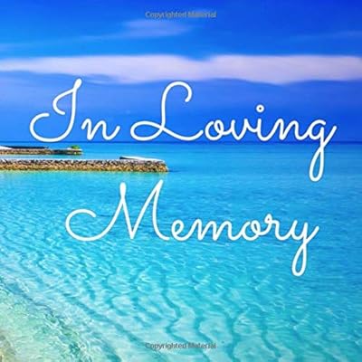In Loving Memory: Funeral Guest Book Beach With Name And Address Unique And Rustic for death loss and grief