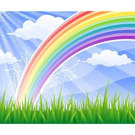Westcott 816 5-Feet x 6-Feet Rainbow Meadows Scenic Background