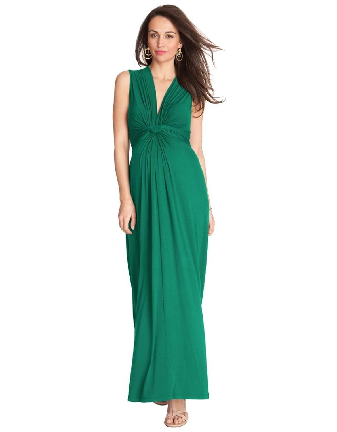 

Seraphine Jo Knot Front Maternity And Nursing Maxi Dress