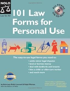 101 Law Forms for Personal Use - Book with CD-Rom (5th Edition)