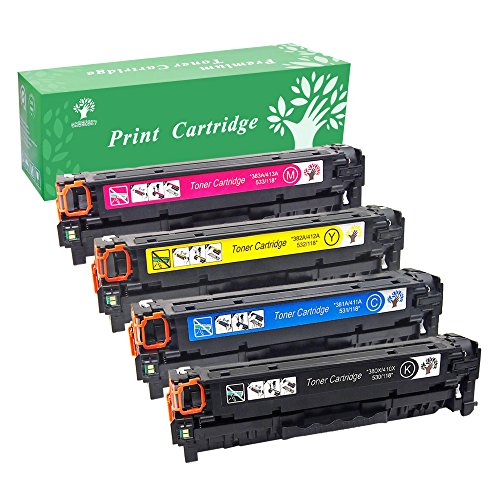 GREENSKY Compatible 305X CE410X CE411A E412A CE413A Toner Cartridges Replacement for HP Laser jet Pro 300 MFP M375，Pro 400 color M451dn, M451dw, M451nw, MFP M475dn,MFP M475dw- 4 Packs (1B1C1Y1M)