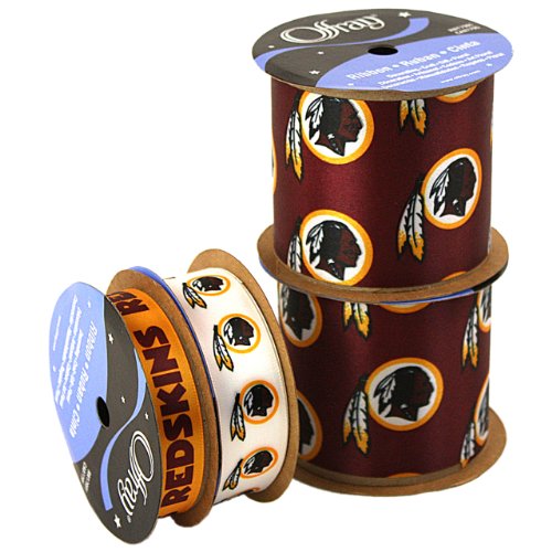 Offray NW7218AZ Washington Redskins Printed Craft Ribbon Pack, 12-Yard
