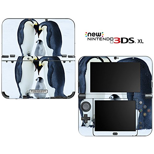 

Sweet Baby Penguin with Parents Decorative Video Game Decal Cover Skin Protector for New Nintendo 3DS XL (2015 Edition)