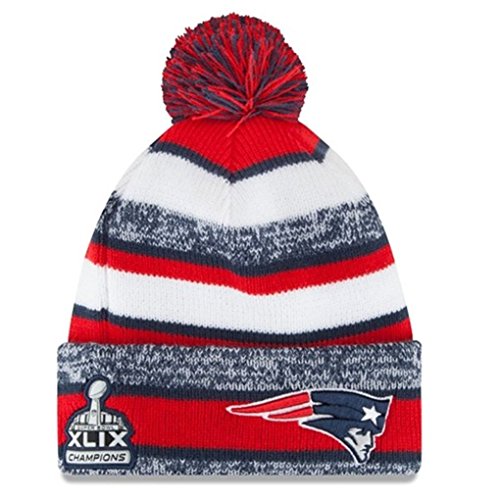New England Patriots New Era Super Bowl Super Bowl XLIX Champions On-Field Sport Knit Hat