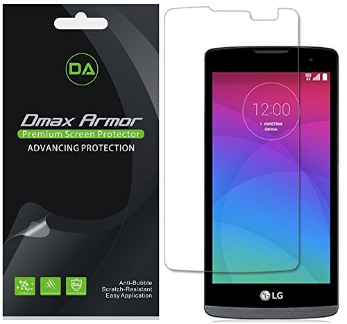 [3-Pack] Dmax Armor® LG Power / LG Risio Screen Protector Anti-Bubble High Definition Clear Shield - Lifetime Replacements Warranty- Retail Packaging