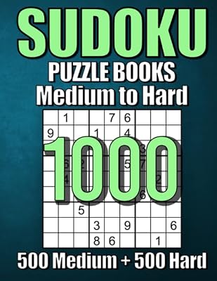 1000 Sudoku Puzzles 500 Medium & 500 Hard: Suduko Puzzle Books For Adults,Brain Games Large Print sudoku,Sodoku Books For Adults with Answers.