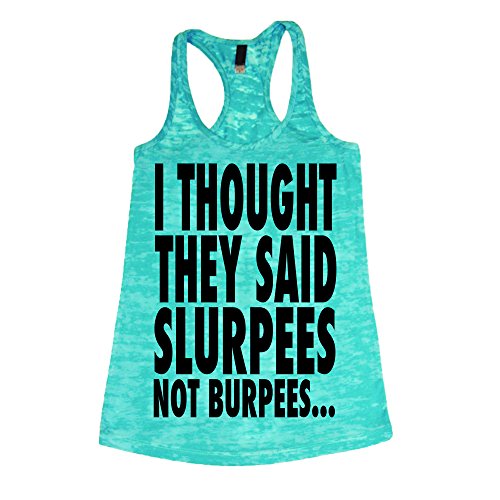She Squats Clothing Slurpees Not Burpees Burnout Gym Tank Top