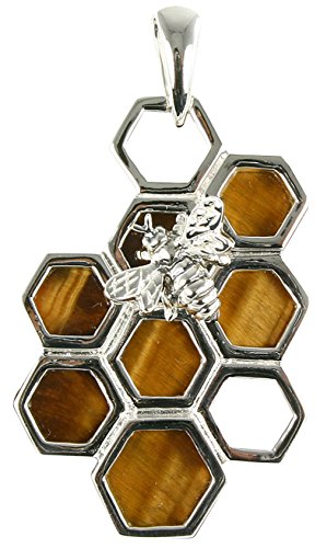 Algopix Similar Product 19 - Unique Tigers Eye Bee on Honeycomb