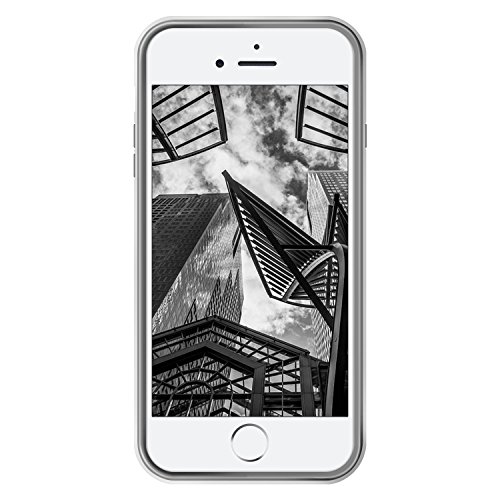 iPhone 6 Plus Case, LoHi iPhone 6s Plus Case [Extra Front Raised Lip] Back Shell Bumper Case Durable TPU Cover Slim Protective Case for Apple iPhone 6 6s Plus 5.5 Inch - Smoke Grey/White
