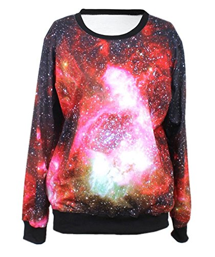 LoveLiness Womens 3D Digital Print Pullover Sweatshirt Sweaters