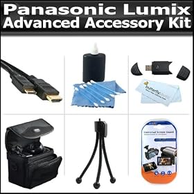 Advanced Accessory Kit For Panasonic Lumix DMC-GH2 16.05 MP Live Digital Camera Includes USB 2.0 High Speed Reader + Deluxe Carrying Case + Mini HDMI Cable + LCD Screen Protectors + Mini Tripod + Butterflyphoto Micro Fiber Cloth + More