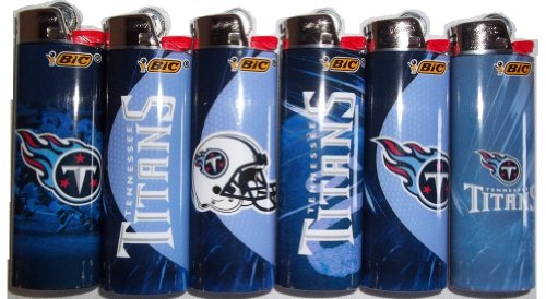 

6pc Set BIC Tennessee Titans NFL Officially Licensed Cigarette Lighters