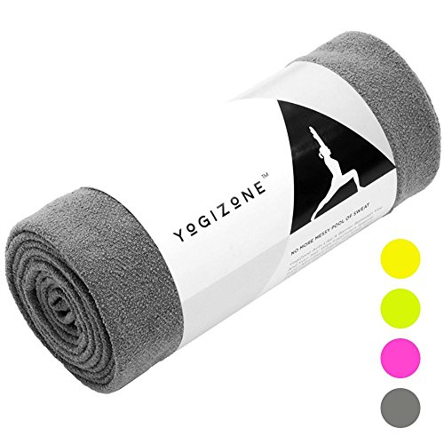 Super-Absorbent Non-Skid Microfiber Yoga Towel / Mat Cover for Hot Yoga, Bikram Yoga & Pilates | Bonus eBook & Course Free Trial | 24