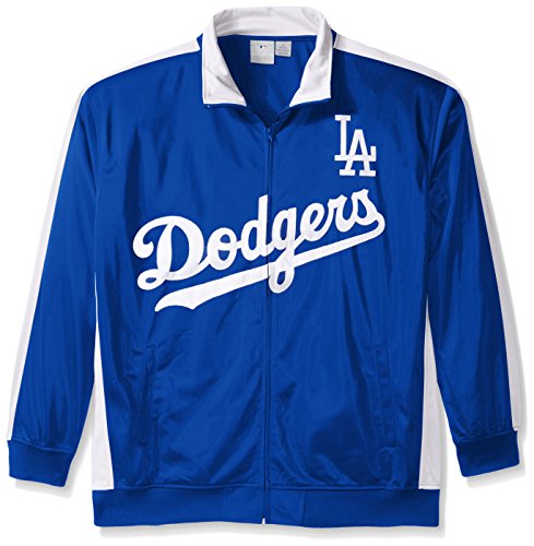 MLB Men's Big and Tall Tricot Poly Track Jacket
