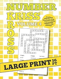 Large Print Number Kriss Kross Volume 4 by Clarity Media