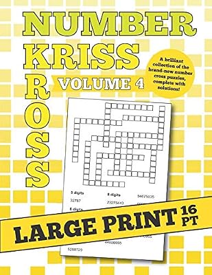 Large Print Number Kriss Kross Volume 4