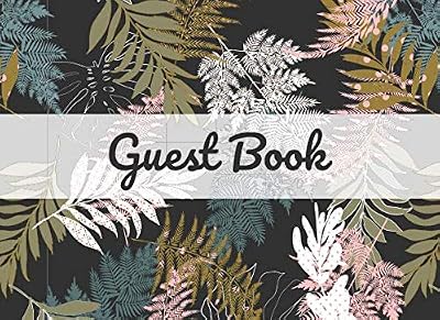Guest Book: Colorful Leaf Cover design. Special Event Sign in Template. Keep Your Endless Memories Forever.