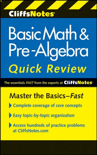 CliffsNotes Basic Math & Pre-Algebra Quick Review, 2nd Edition (Cliffs Quick Review) by Jerry Bobrow