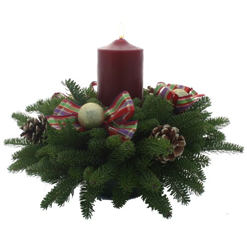 Algopix Similar Product 17 - Worcester Wreath Jeweled Ribbon Pillar